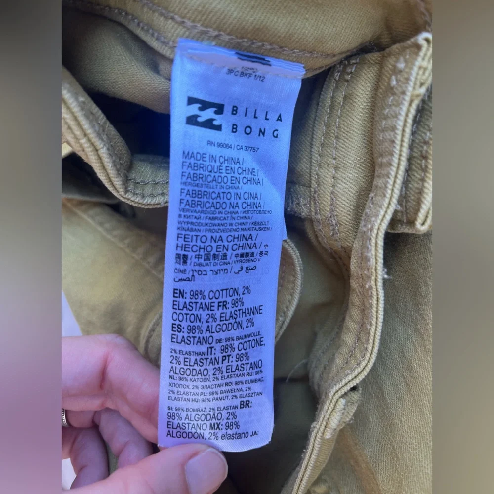 Billabong Free Fall Wide Leg Pants size 00 / size 24 - Picture 7 of 11